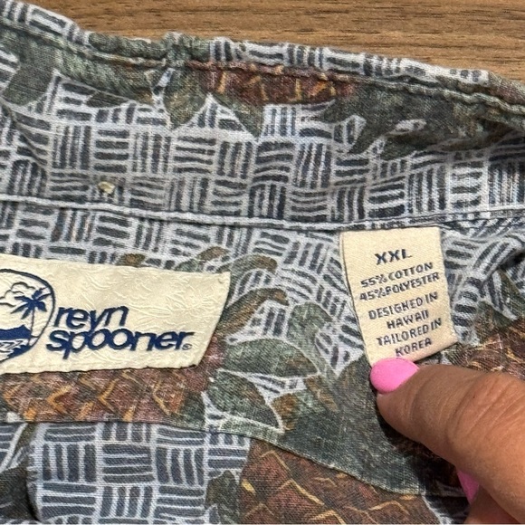Reyn Spooner Men’s Size XXL Pineapple Pullover Aloha Shirt Resort Wear Vacation - Picture 3 of 4